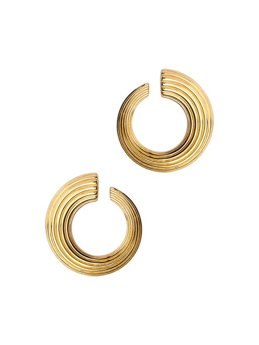 Croissance illimitée earrings - gold vermeil photo