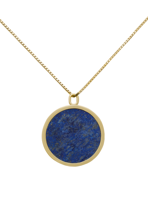 Satellite e-1027 necklace - lapis lazuli & gold vermeil photo