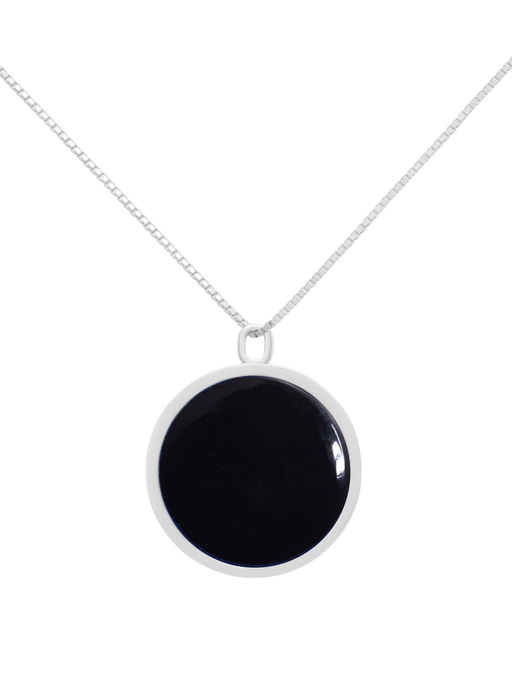 Satellite e-1027 necklace - black onyx & sterling silver photo