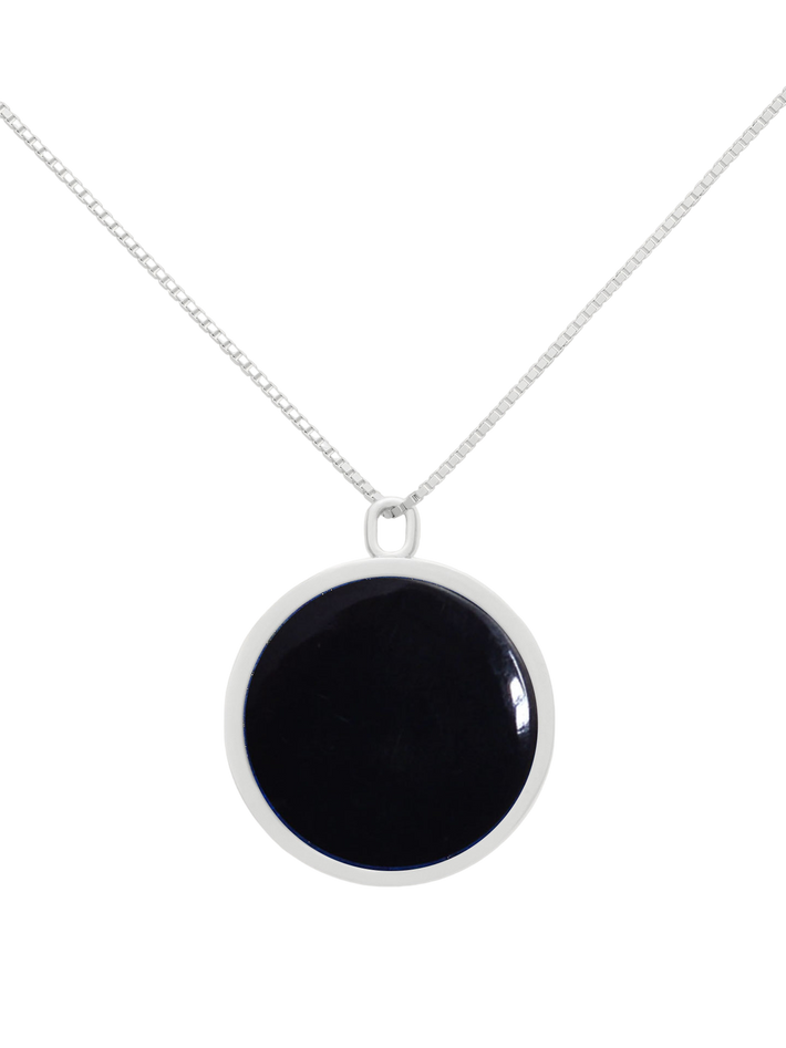 Satellite e-1027 necklace - black onyx & sterling silver