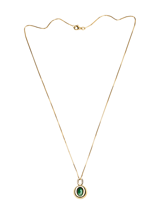 18 albion mews necklace - malachite & gold vermeil photo