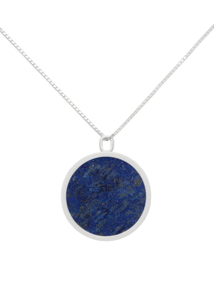 Satellite e-1027 necklace - lapis lazuli & sterling silver