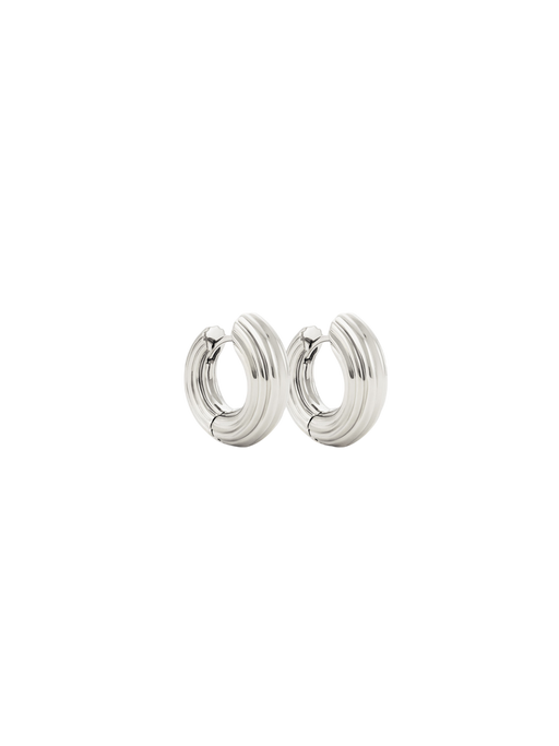 Non-conformist small hoops - sterling silver photo