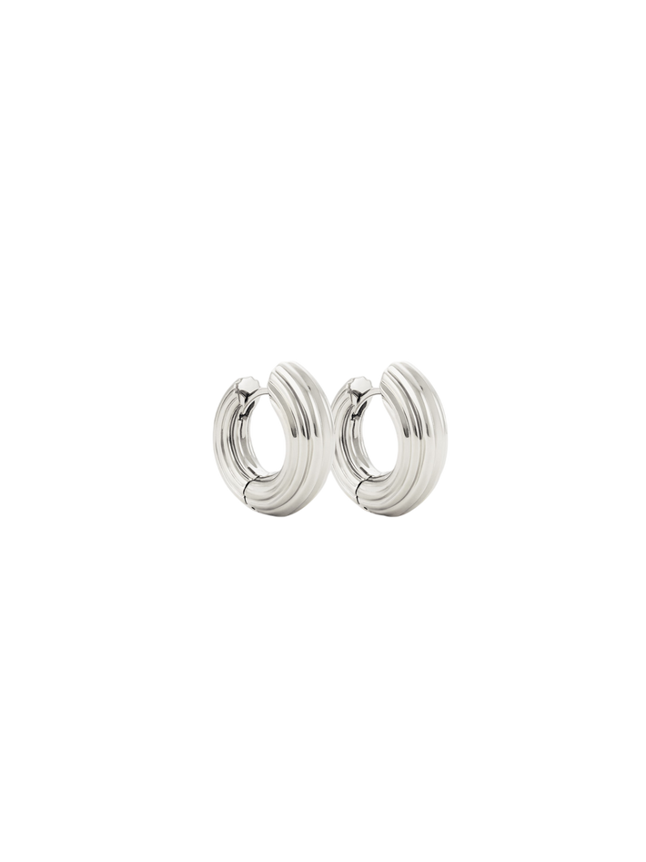 Non-conformist small hoops - sterling silver