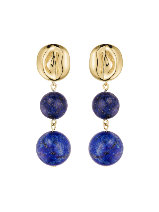 Valentine earrings - lapis lazuli & gold vermeil photo