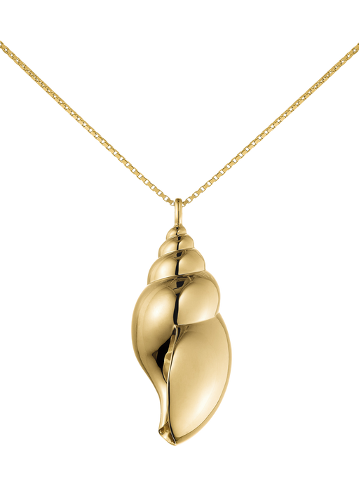 Lune et coquillage necklace - gold vermeil photo