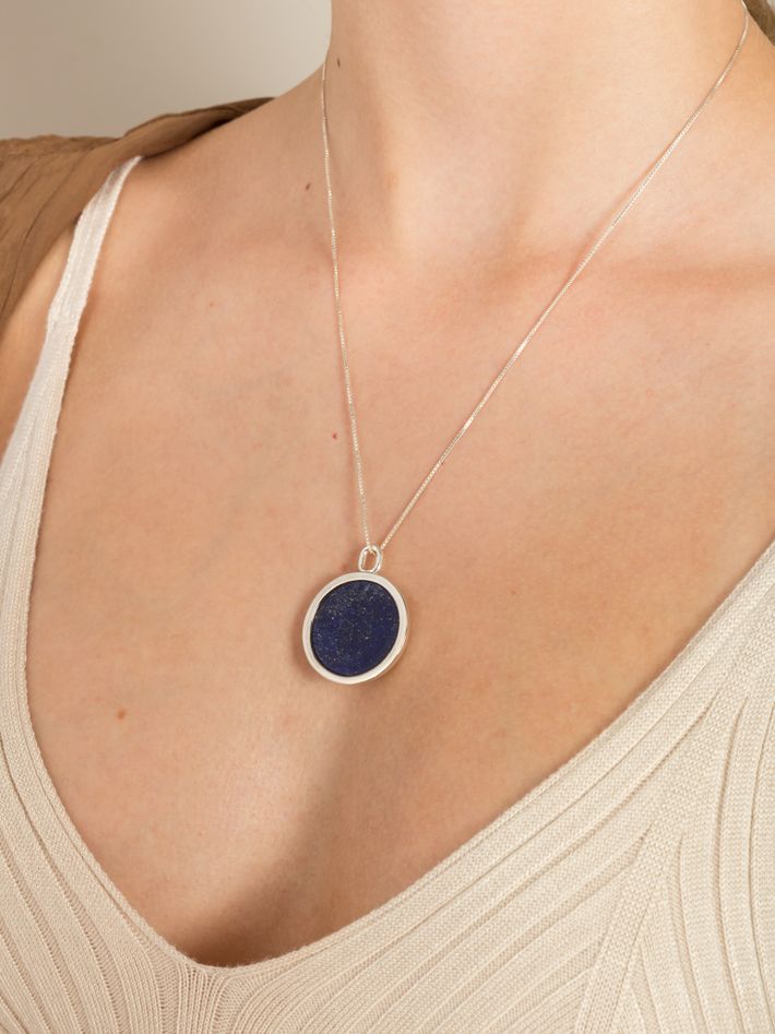 Nouveau réalisme necklace - lapis lazuli & sterling silver