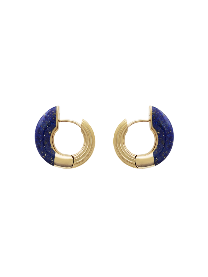 Locus solus hoops - lapis lazuli & gold vermeil