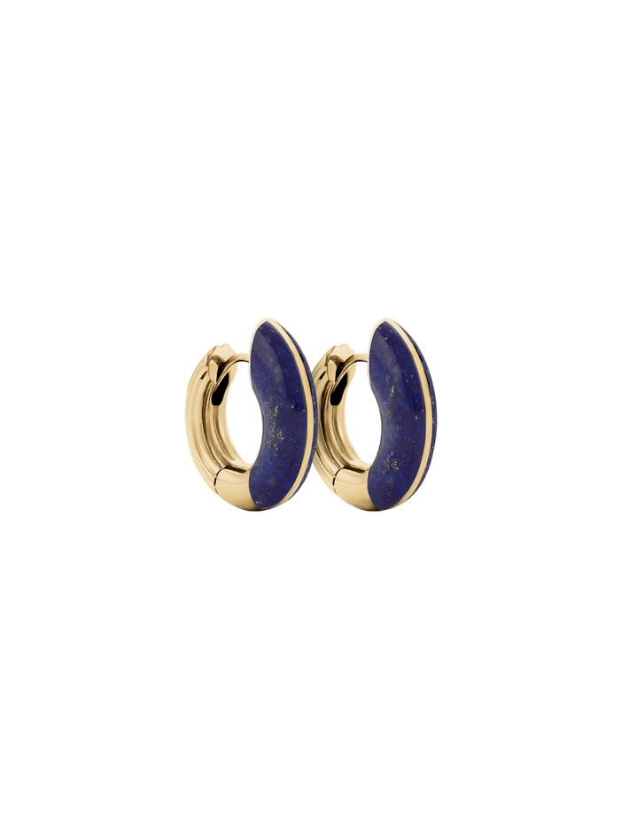 Locus solus hoops - lapis lazuli & gold vermeil