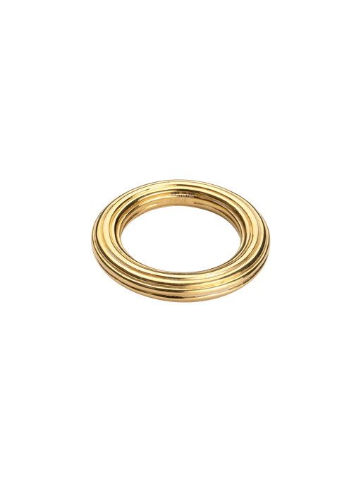 Ondulations ring - gold vermeil photo