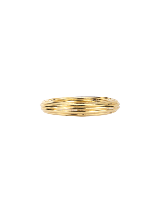 Ondulations ring - gold vermeil photo