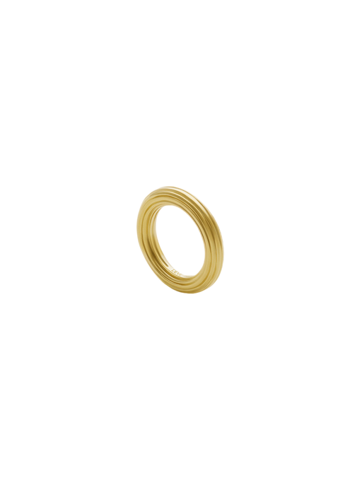 Ondulations ring - gold vermeil photo