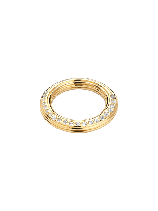 Ondulations pavé ring - gold vermeil photo