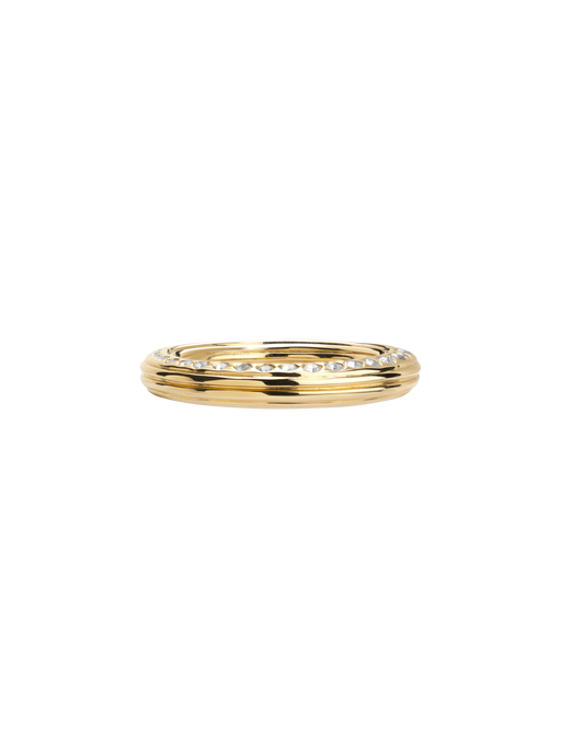 Ondulations pavé ring - gold vermeil photo