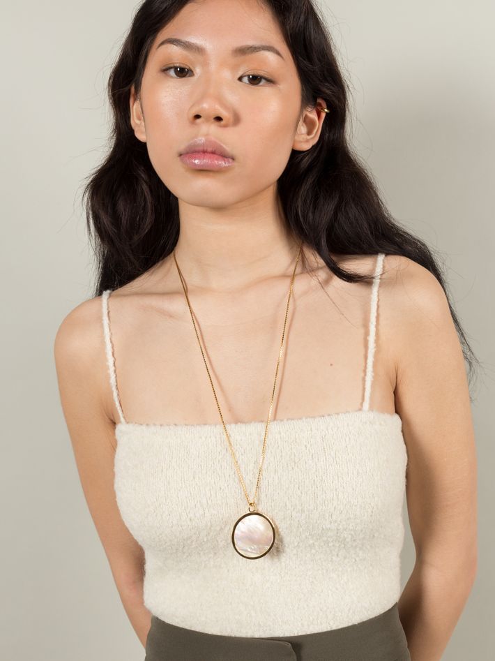 Satellite e-1027 necklace - gold vermeil & mother of pearl