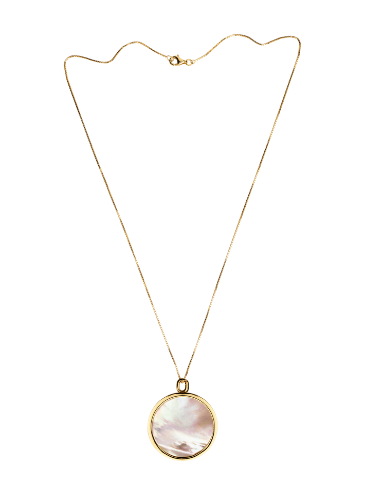 Satellite e-1027 necklace - gold vermeil & mother of pearl
