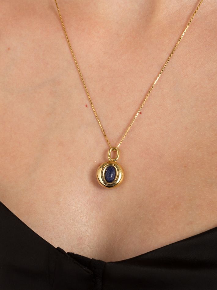 18 albion mews necklace - lapis lazuli & gold vermeil