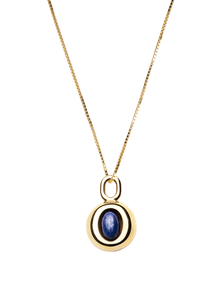 18 albion mews necklace - lapis lazuli & gold vermeil