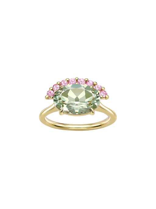 Libby green amethyst cocktail ring photo