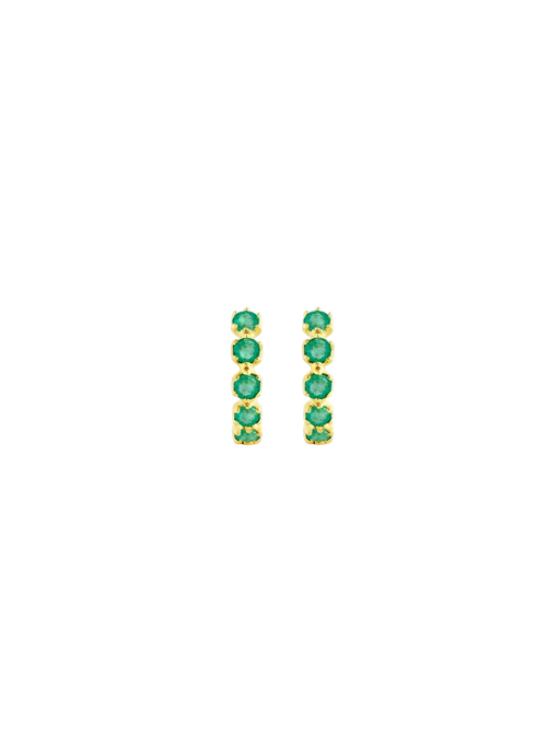 Elyhara emerald huggie hoops photo