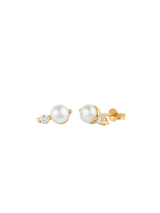 Shuga Pearl & Lab-Created Diamond Studs photo