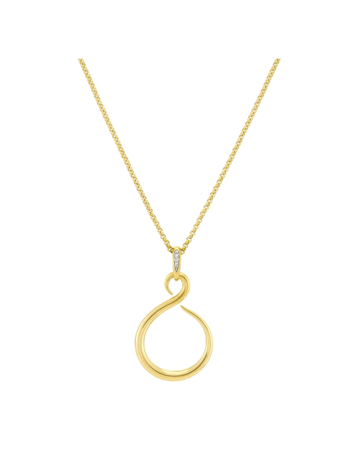 Gold toro lasso pendant photo