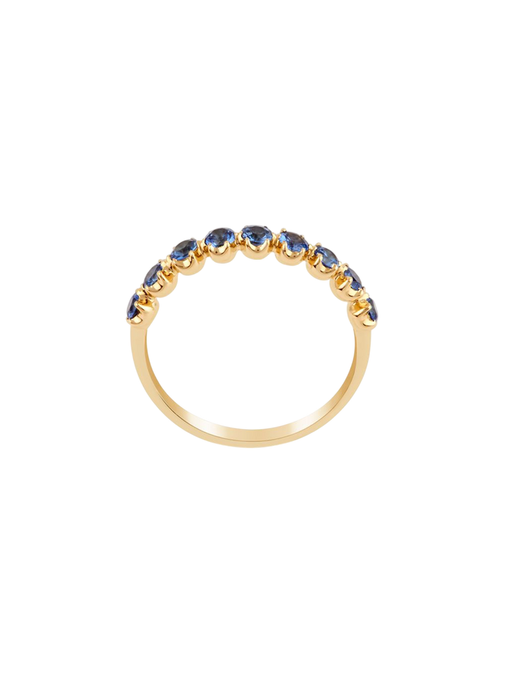 Elyhara sapphire half eternity ring