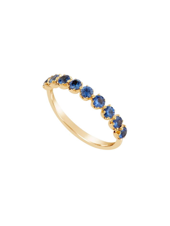 Elyhara sapphire half eternity ring