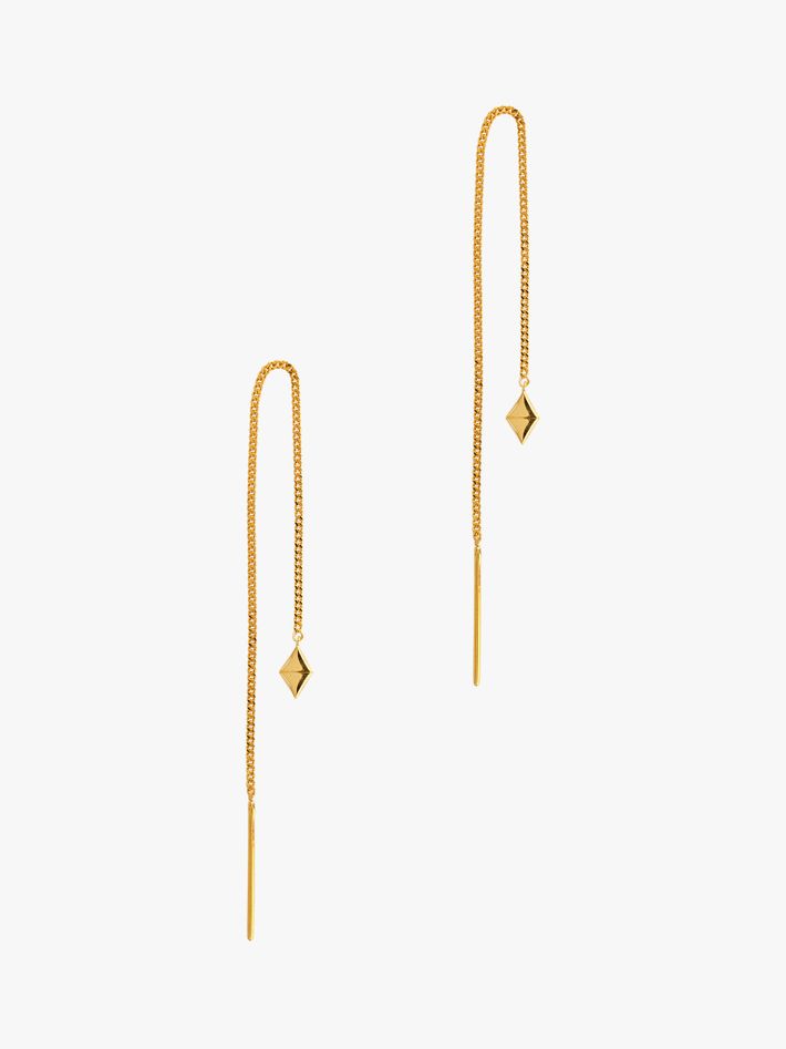 Almaz mini chain drop earrings