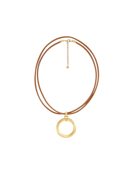 Iceni chariot link leather pendant necklace photo