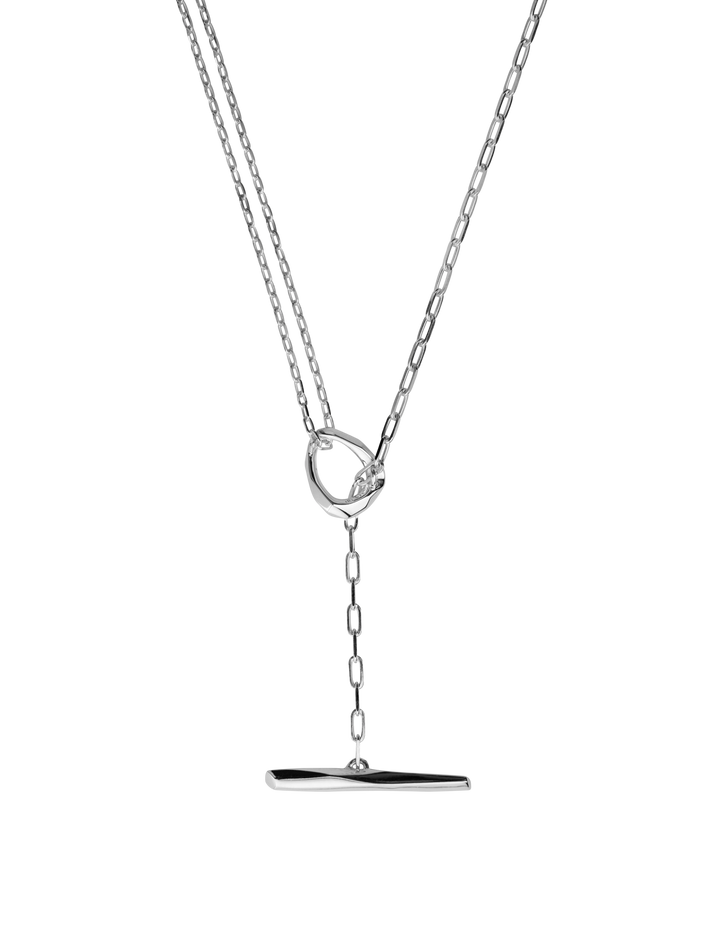 Thalassa faceted t-bar lariat