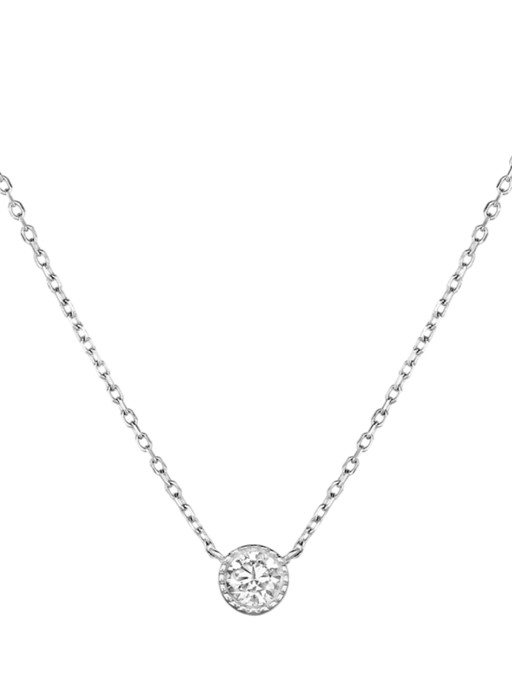 Lab-grown solitaire diamond necklace photo