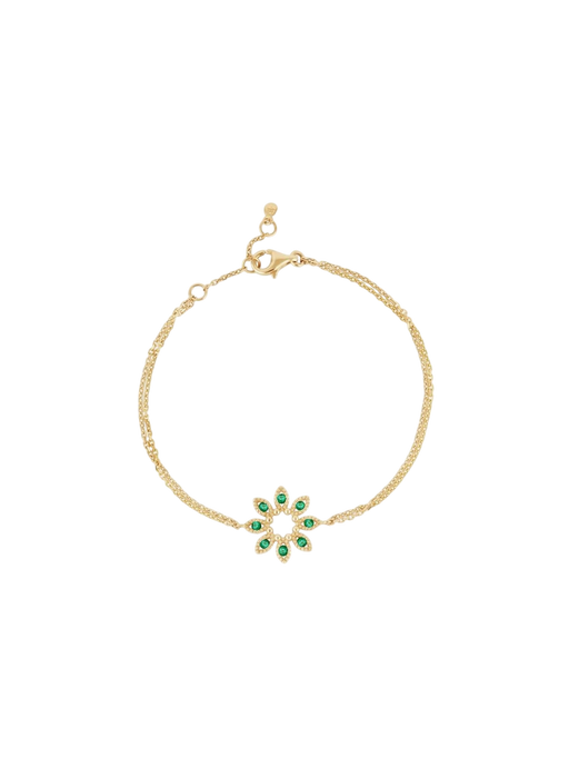 Jasmine flower emerald bracelet photo
