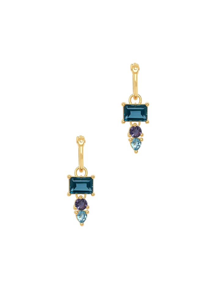 Gem-set drop earrings