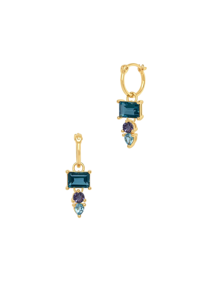 Gem-set drop earrings