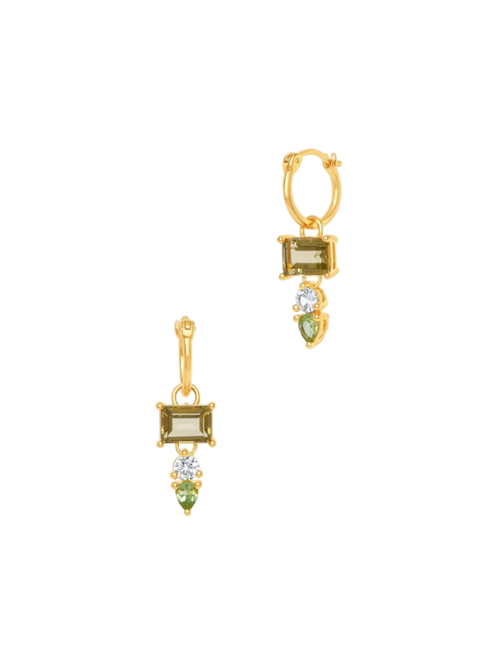 Gem-set drop earrings