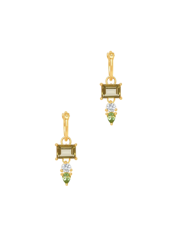 Gem-set drop earrings