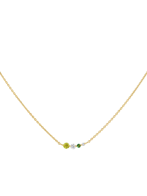 Shuga gemstone & lab-created diamond scoop necklace photo