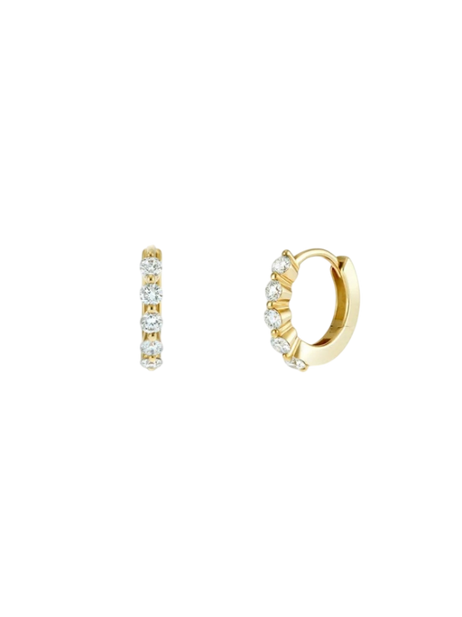 Shuga mini lab-grown diamond huggie hoops photo