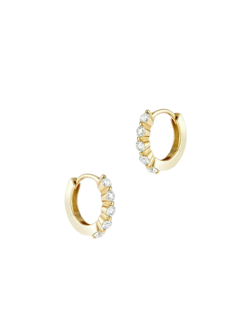 Shuga mini lab-grown diamond huggie hoops photo