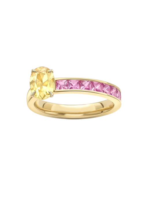 Bit on the Side Yellow & Pink Sapphire Ring photo