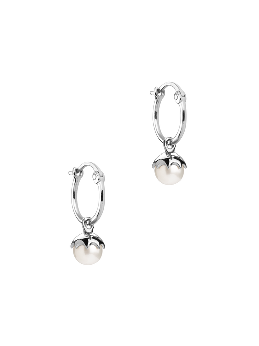 Gemdrop small freshwater pearl hoop earrings photo