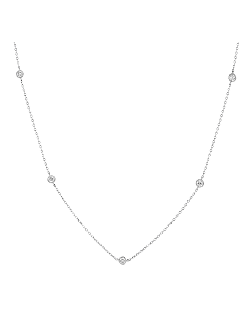 Scattered lab-grown diamond necklace photo