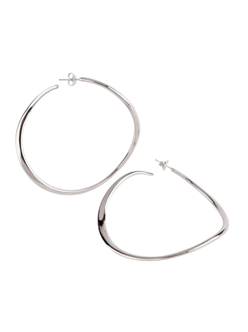 Silver wave xl hoops photo