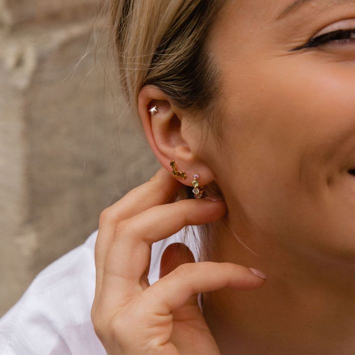 Suffragette huggie hoops