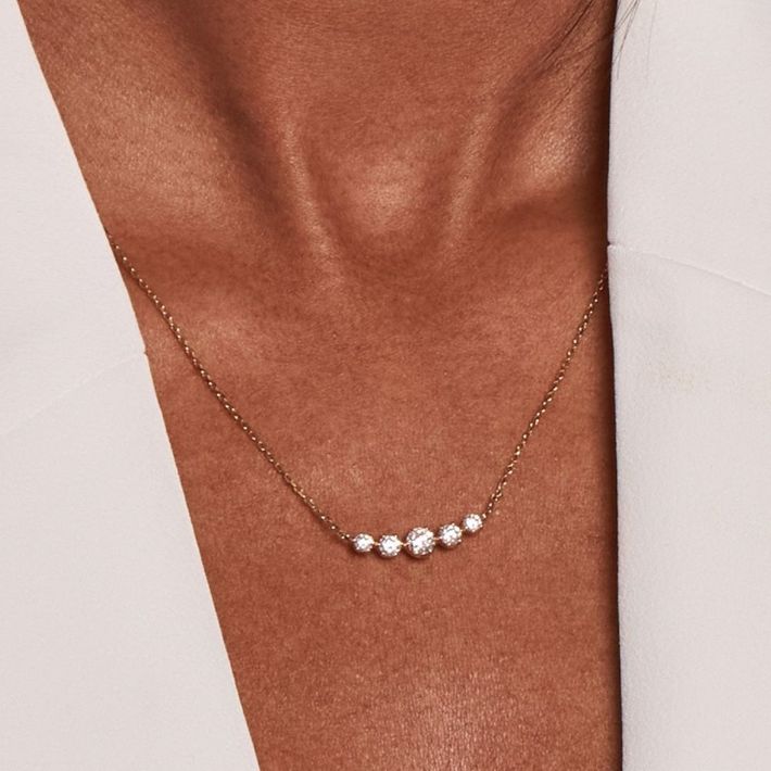 Elyhara diamond scoop necklace