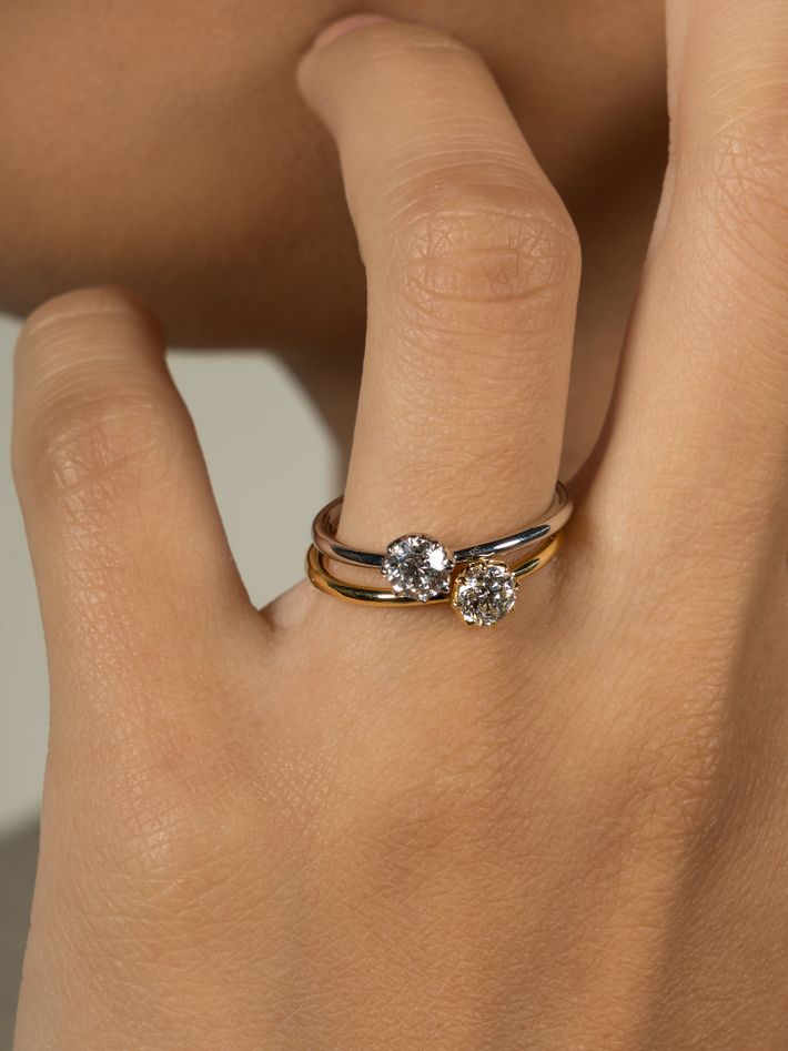 Ellie 18k fine diamond solitaire ring