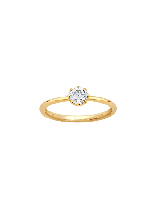 Ellie 18k fine diamond solitaire ring photo