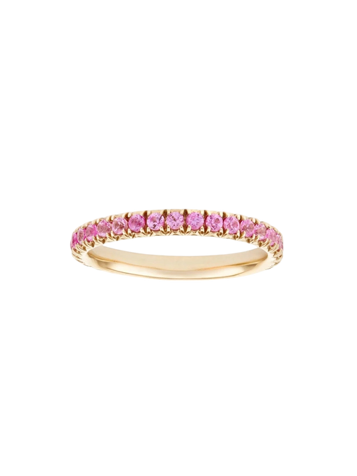 Minnow pink sapphire 3/4 eternity ring photo