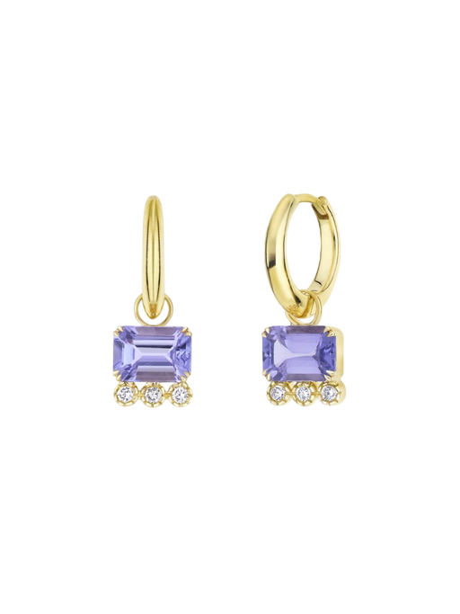 Betony tanzanite & lab-created diamond drops photo